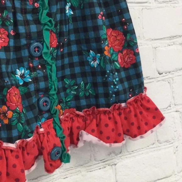 Matilda Jane Floral Plaid Dress size 2 - Picture 7 of 8